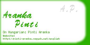 aranka pinti business card